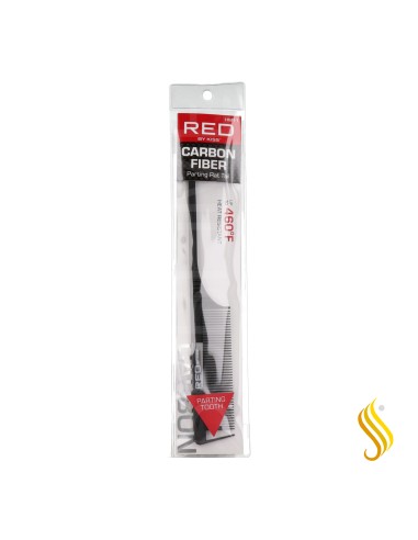 Red Kiss Professional Carbon Parting Rattail Peine